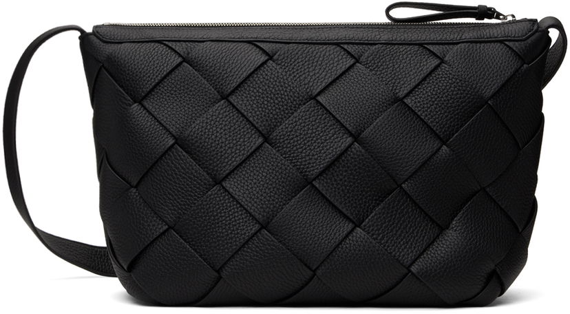 Olkalaukku Bottega Veneta Bottega Veneta Diago Woven Leather Shoulder Bag Musta | 795125 V4FV1 8803