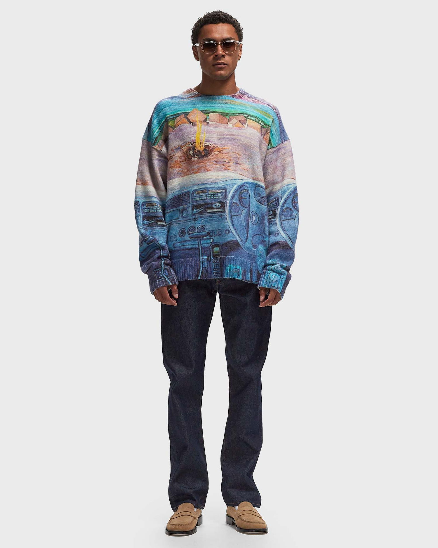 Villapaita JW Anderson PRINTED JUMPER Sininen | KW1222-YN0373-835, 1