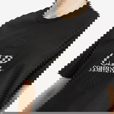 T-paita C.P. Company C.P. Company 30/2 Embroidered British Sailor T-Shirt, Large Musta | 18CMTS106A-110301W-999, 5