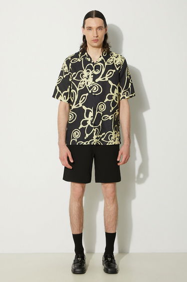 Paita Samsoe Samsoe Samsoe Samsoe Regular Fit Floral Print Linen Shirt Musta | M23200085, 1