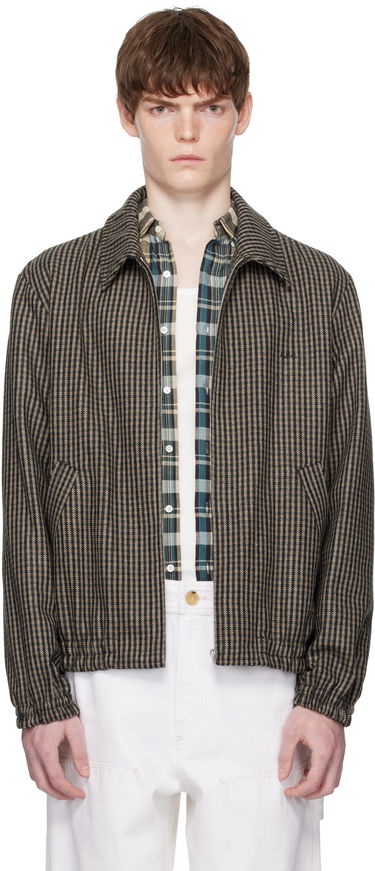 Takki A.P.C. A.P.C. Gilbert Houndstooth Zip Jacket Ruskea | WOASP-M32018, 0