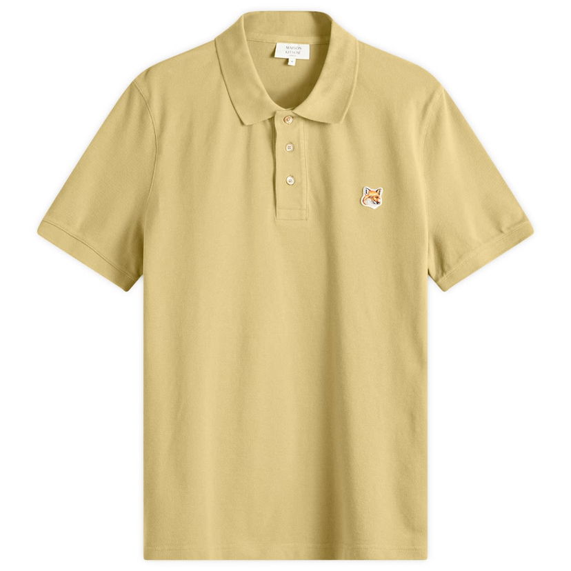 Poolopaita MAISON KITSUNÉ Maison Kitsuné Fox Head Patch Regular Fit Polo Shirt Keltainen | LM00208KJ7002-P357
