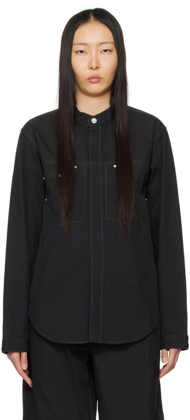 Paita Dion Lee Rivet Denim Jacket Musta | C5040PS24