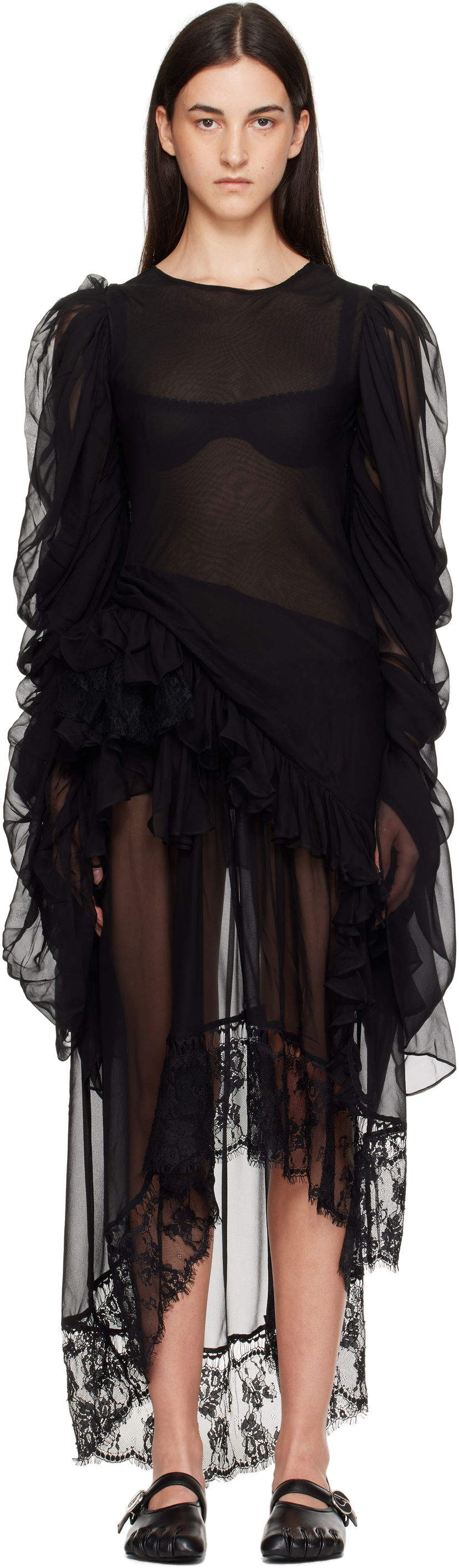 Mekko Collina Strada Collina Strada Simone Angelica Maxi Dress Musta | XX4043
