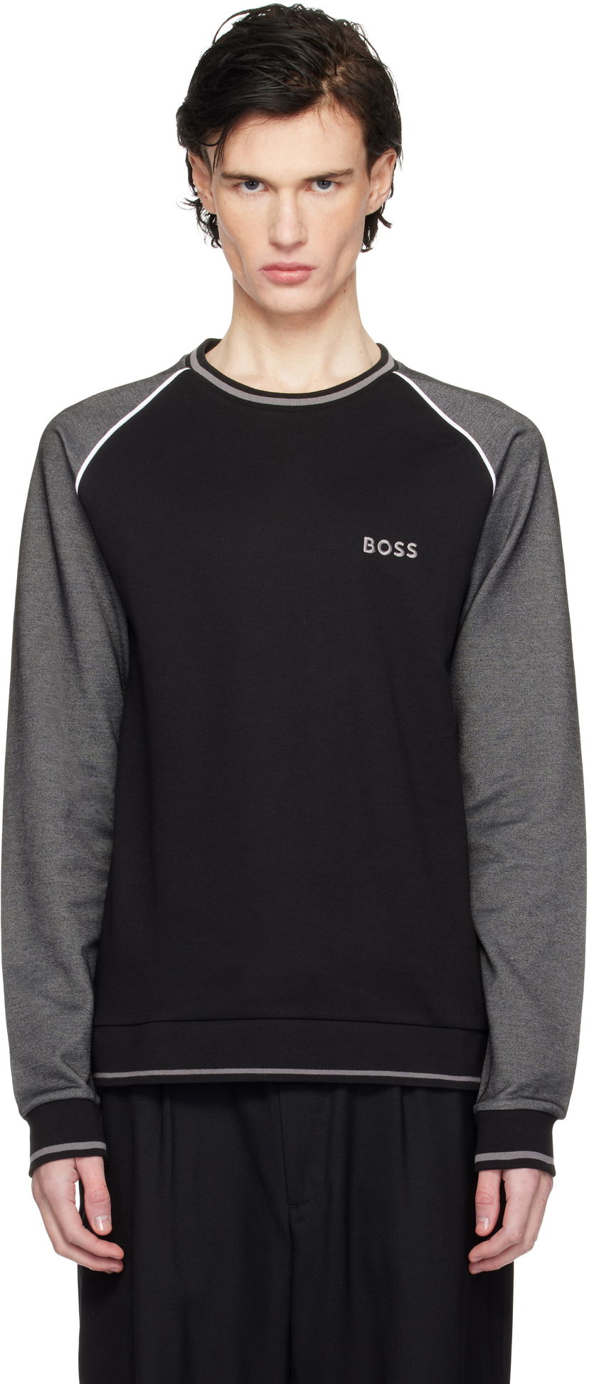 Huppari BOSS Raglan Sleeve Sweatshirt Musta | 50535836