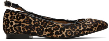Tennarit ja kengät A.P.C. A.P.C. Katie Leopard Print Calf Hair Ballerina Flats Ruskea | PXBUM-F53309, 0