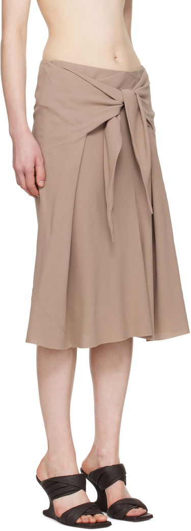 Hame Rick Owens Rick Owens Hollywood Strutter Tie Midi Skirt Musta | RP01E7372 Y, 4