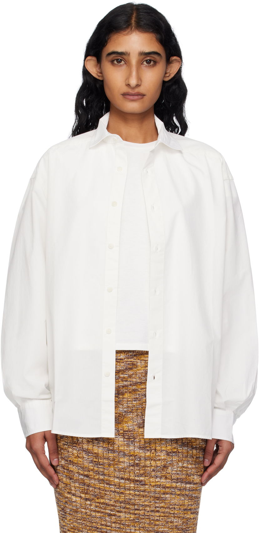 Paita Baserange Baserange Claude Button-Down Shirt Valkoinen | SHCL-PO-000
