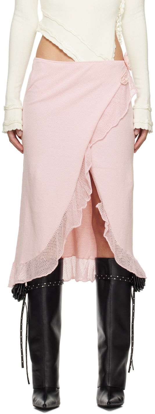 Hame GUIZIO Guizio Bellamar Wrap Midi Skirt Vaaleanpunainen | R24619S035