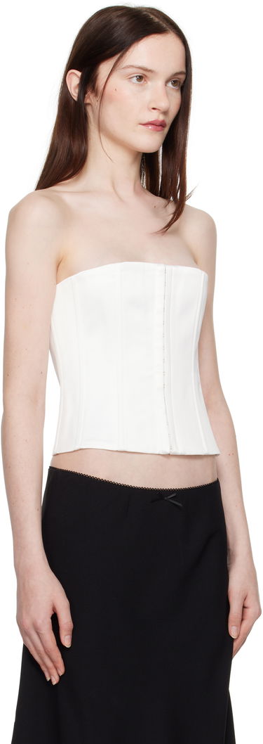 Rintaliivit GUIZIO Guizio Satin Corset Top Valkoinen | C00105W037, 1