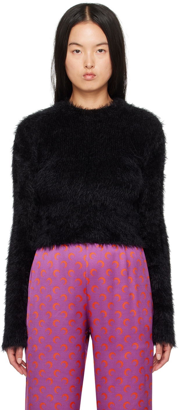 Villapaita Marine Serre Black Wild Puffy Sweater Musta | WTK037A