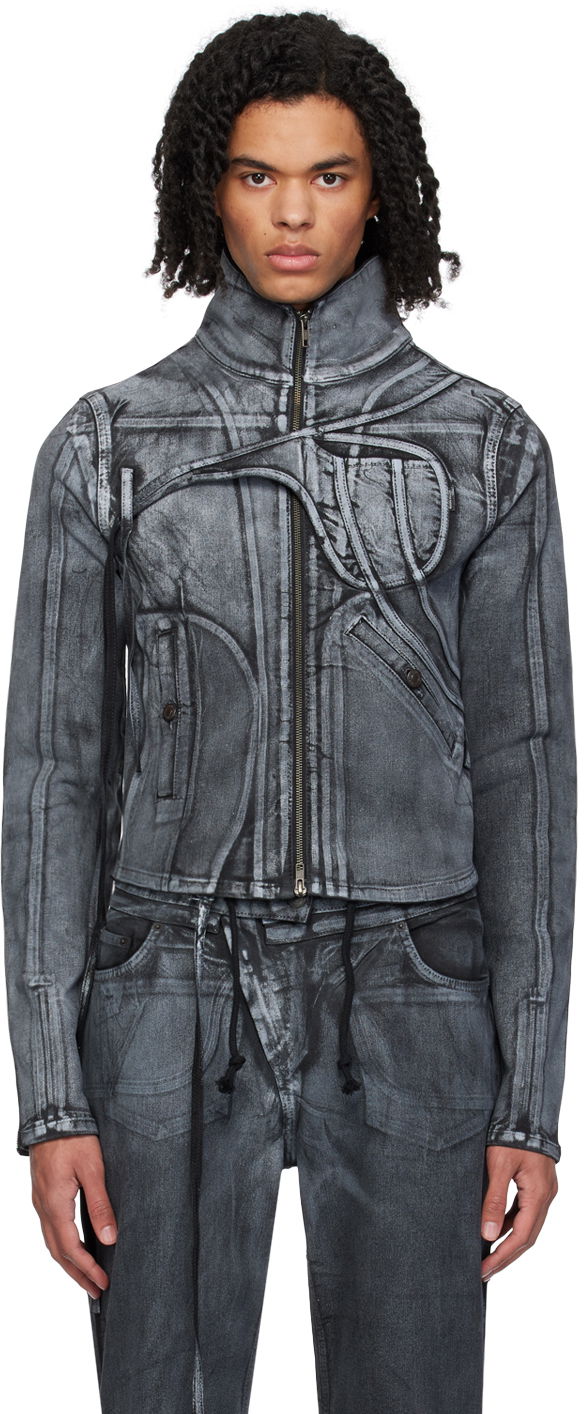 Takki Ottolinger Ottolinger Fitted Denim Jacket Harmaa | 1703312
