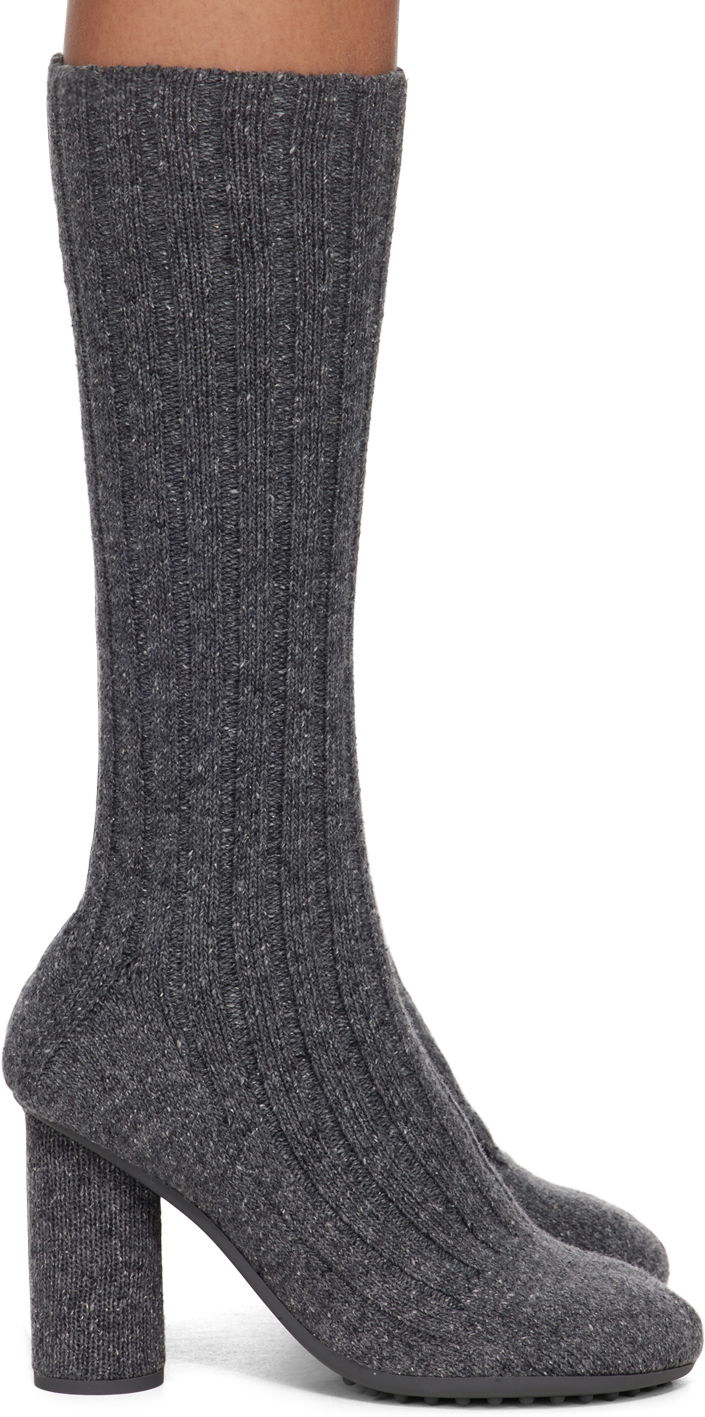 Sukat Bottega Veneta Bottega Veneta Atomic Knit Boots Harmaa | 775456 V3V00