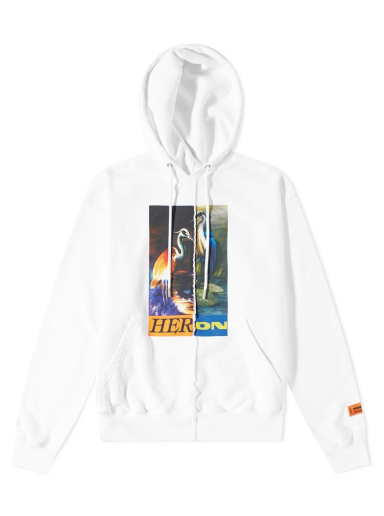 Huppari HERON PRESTON Regular Split Hoodie Valkoinen | HMBB021F21JER0010122