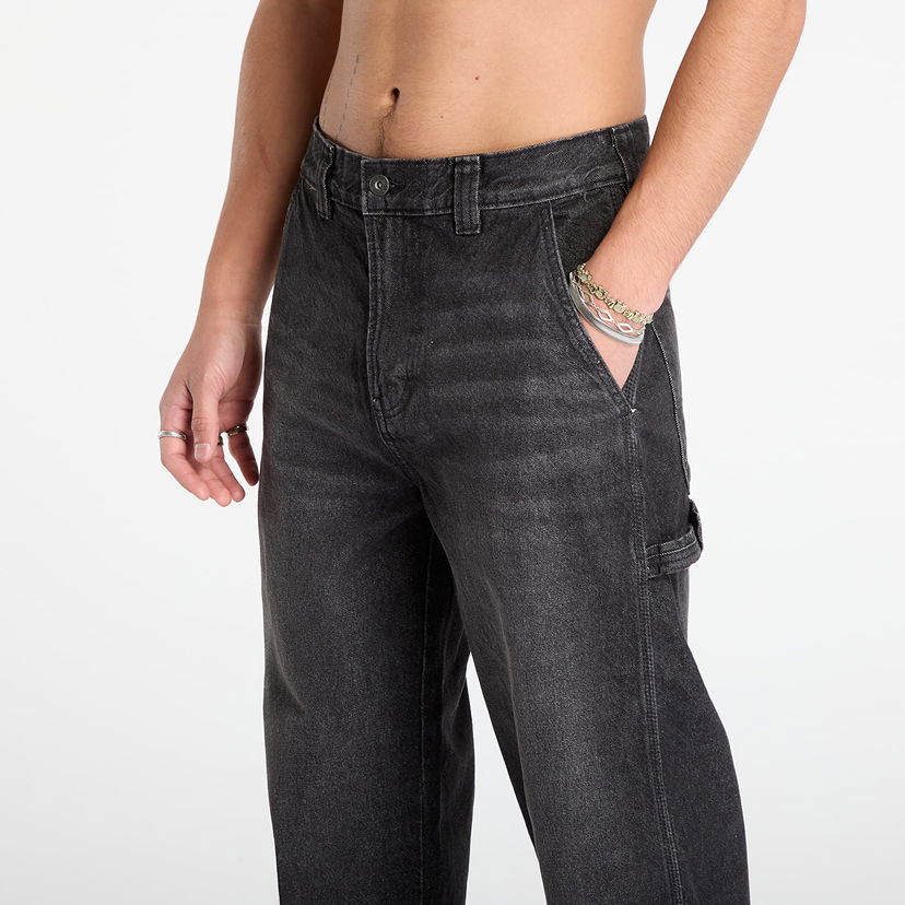 Jeans Dickies Carpenter Loose Straight Stevensville Jeans Musta | 0A863T-BLACK-WSH-FADED
