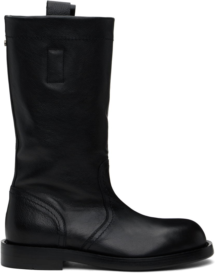 Sadetakki Ann Demeulemeester Ann Demeulemeester Bente Leather Boots Musta | 2510-M-C32-LT157-099