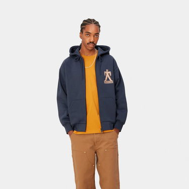 Takki Carhartt WIP Hooded Built Sweat Jacket Tummansininen | I032469_01_XX, 0