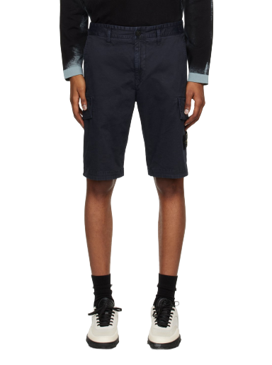 Shortsit Stone Island Patch Tummansininen | 1015L1204