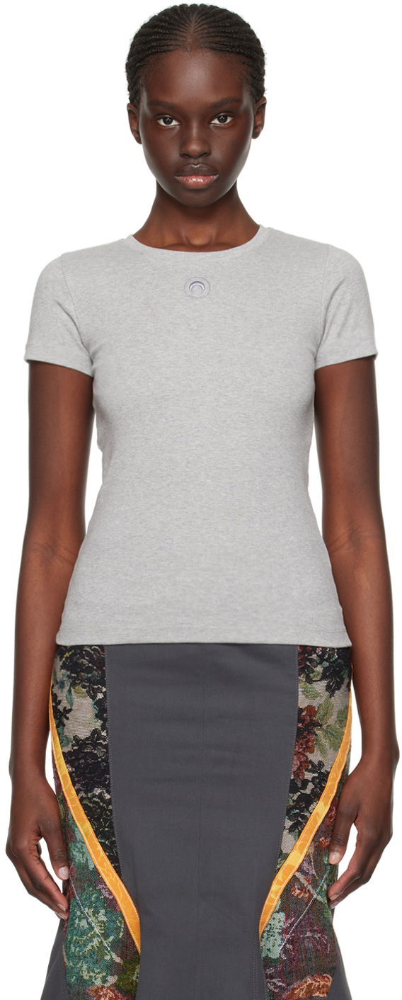 T-paita Marine Serre Rib T-Shirt Harmaa | WTT012