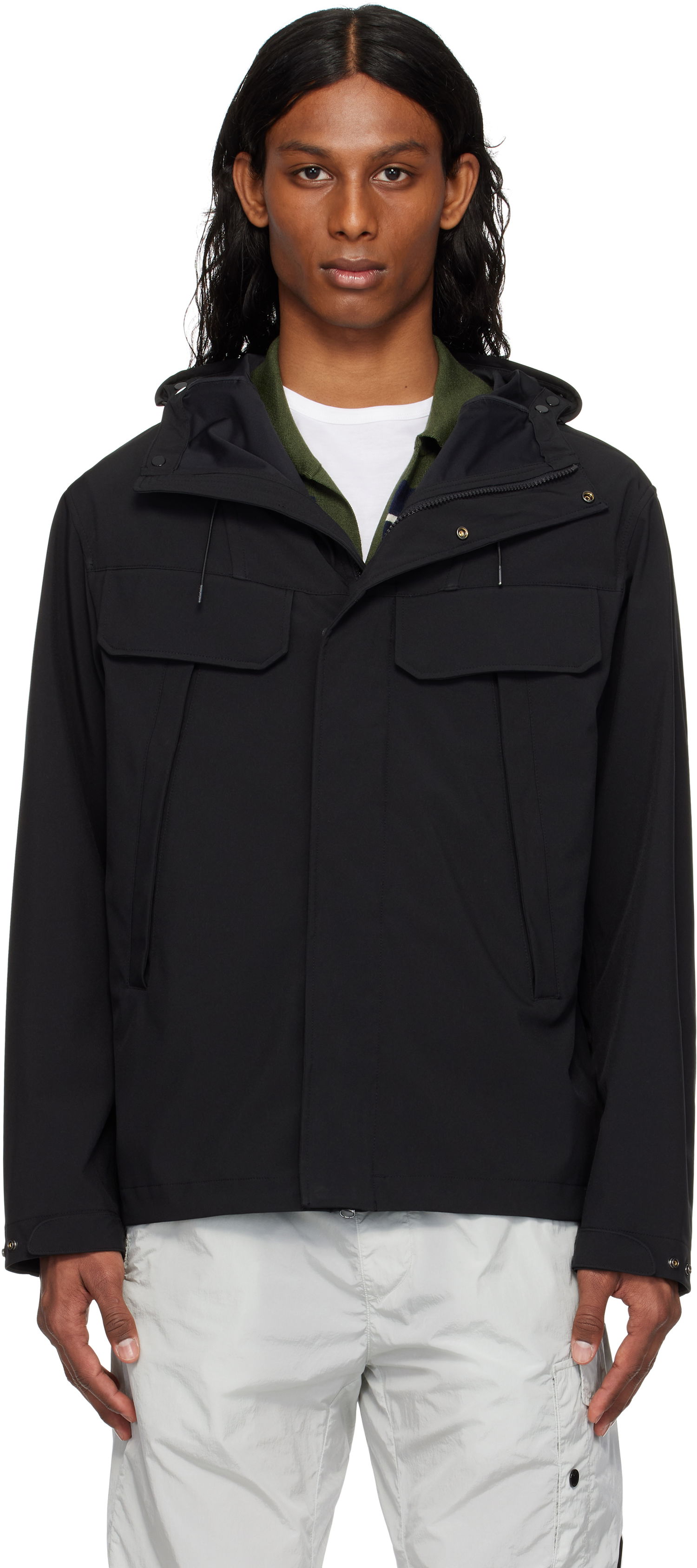 Tuulitakki C.P. Company C.P. Company Shell-R Double Pocket Goggle Jacket Musta | 18CMOW003A-005968A, 0