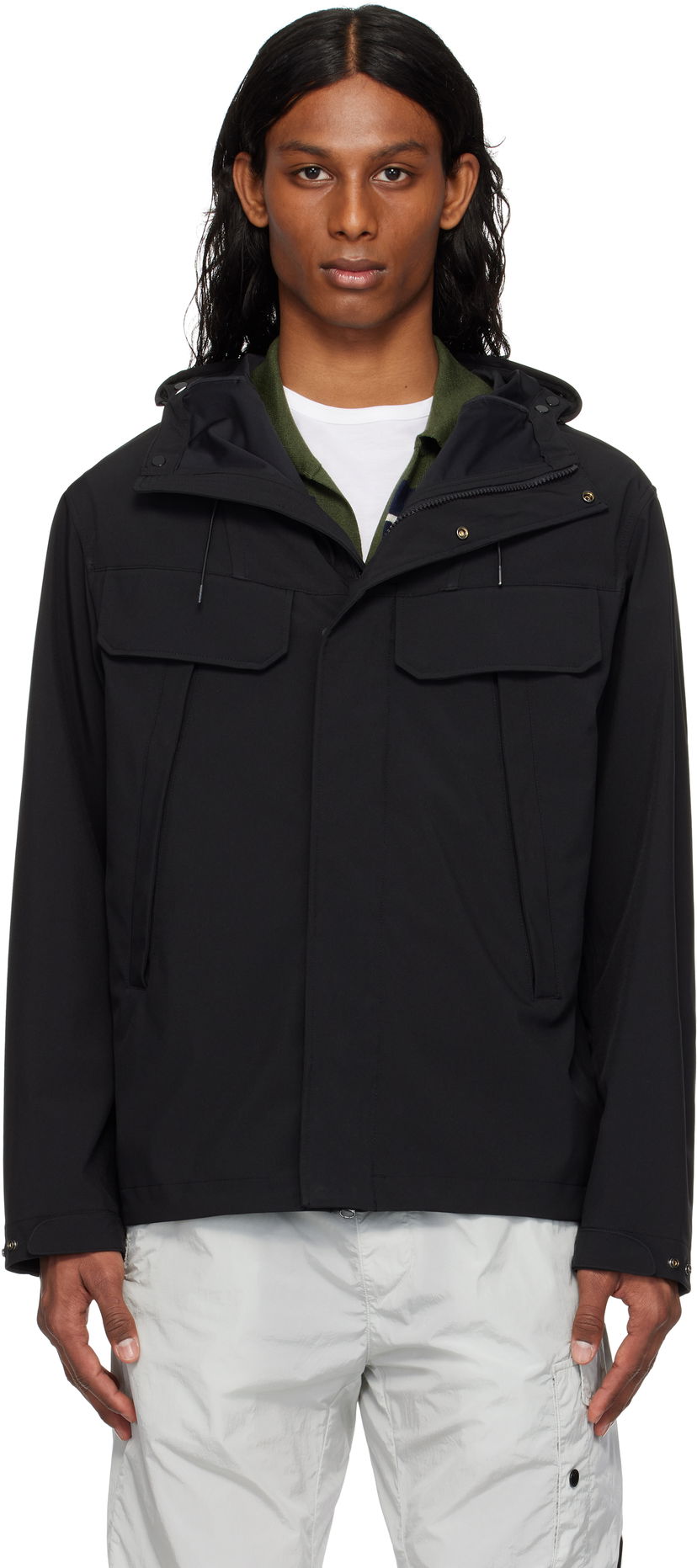 Tuulitakki C.P. Company C.P. Company Shell-R Double Pocket Goggle Jacket Musta | 18CMOW003A-005968A