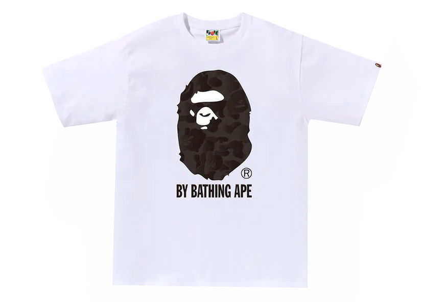T-paita BAPE BAPE Ink Camo Ape Head Tee White Valkoinen | 1K30-110-305