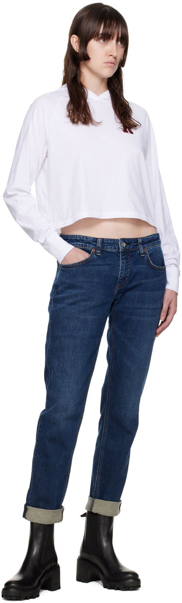 Huppari rag & bone Rag & Bone Cropped Hoodie Valkoinen | WCC22FT011YT11, 3