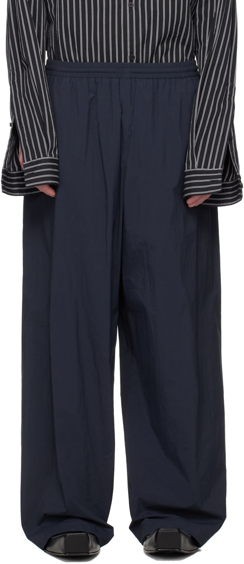 Housut Balenciaga Balenciaga Nylon Track Pants Tummansininen | 814576TRO32