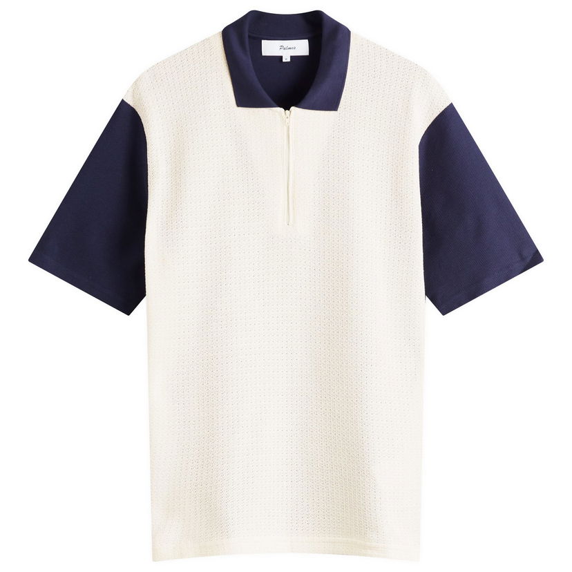 Poolopaita Palmes Palmes Textured Zip Polo Valkoinen | P10-0046-660