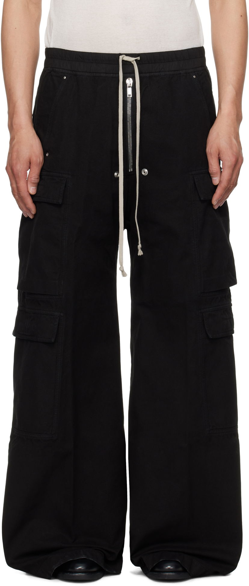 Cargo housut Rick Owens Rick Owens DRKSHDW Hollywood Double Cargo Jumbo Belas Pants Musta | DU01E3398 CVS