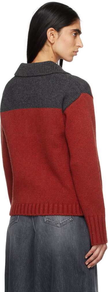 Villapaita JW Anderson JW Anderson House Intarsia Polo Sweater Punainen | KW1405-YN0413, 2
