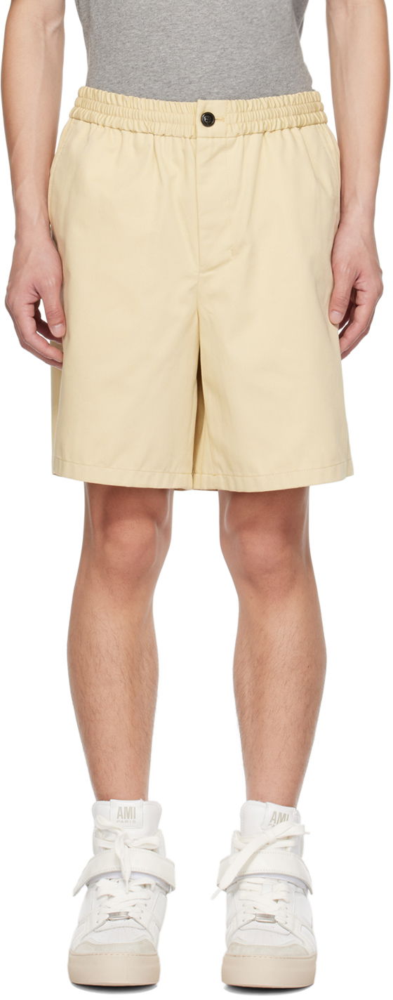 Shortsit AMI Elasticized Shorts Beige | HSO303.CO0020, 0
