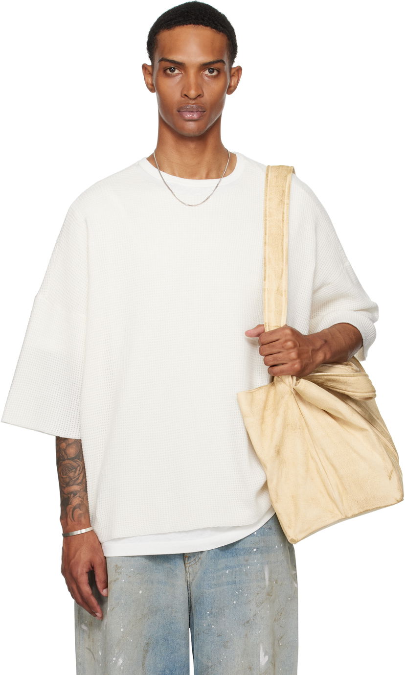 T-paita Fear of God Fear of God ESSENTIALS Waffle Short Sleeve T-Shirt Valkoinen | 192SP256154F