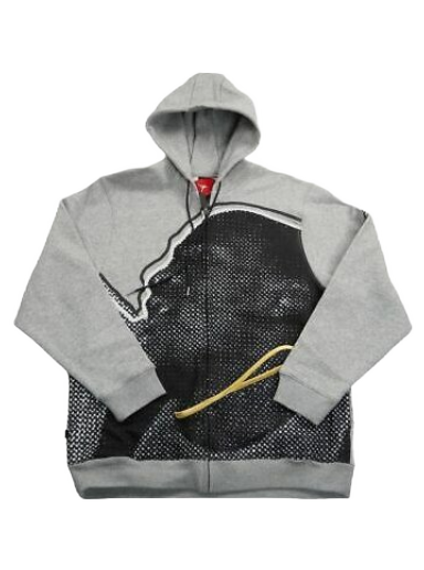 Huppari Jordan Icon Face Hoodie Jacket Grey Harmaa | 252839-050