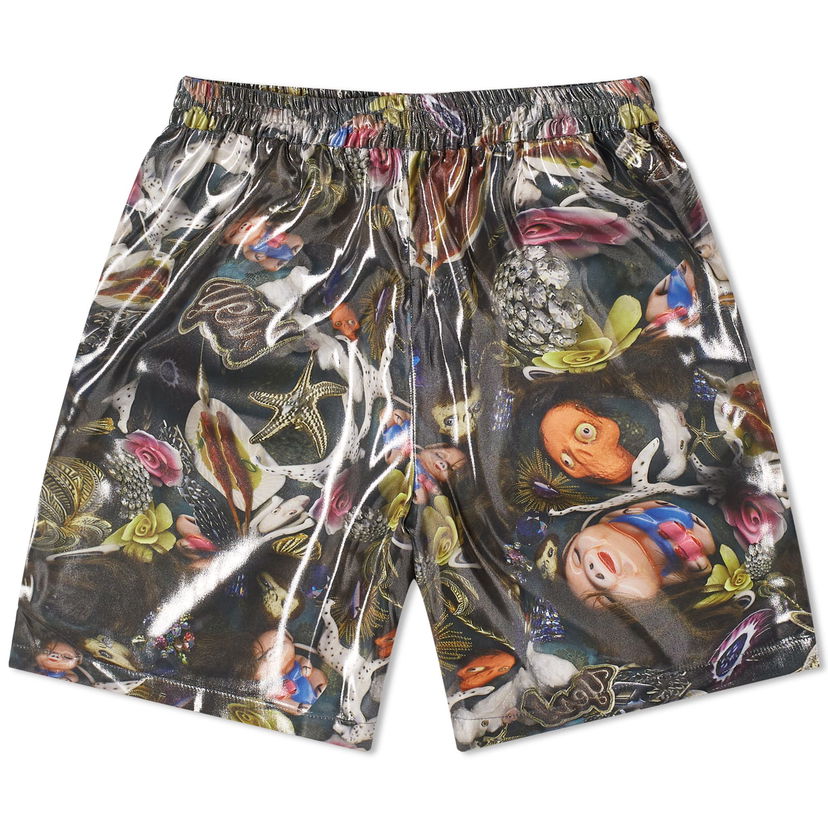 Shortsit Acne Studios Rudent Foiled Print Shorts Musta | BE0151-BDZ