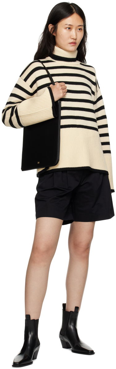 Villapaita TOTEME Signature Stripe Turtleneck Sweater Beige | 212-562-758, 3