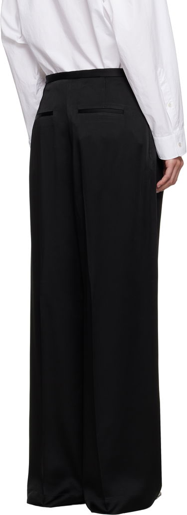 Housut Róhe Relaxed Drawstring Satin Trousers Musta | 416-30-125, 2