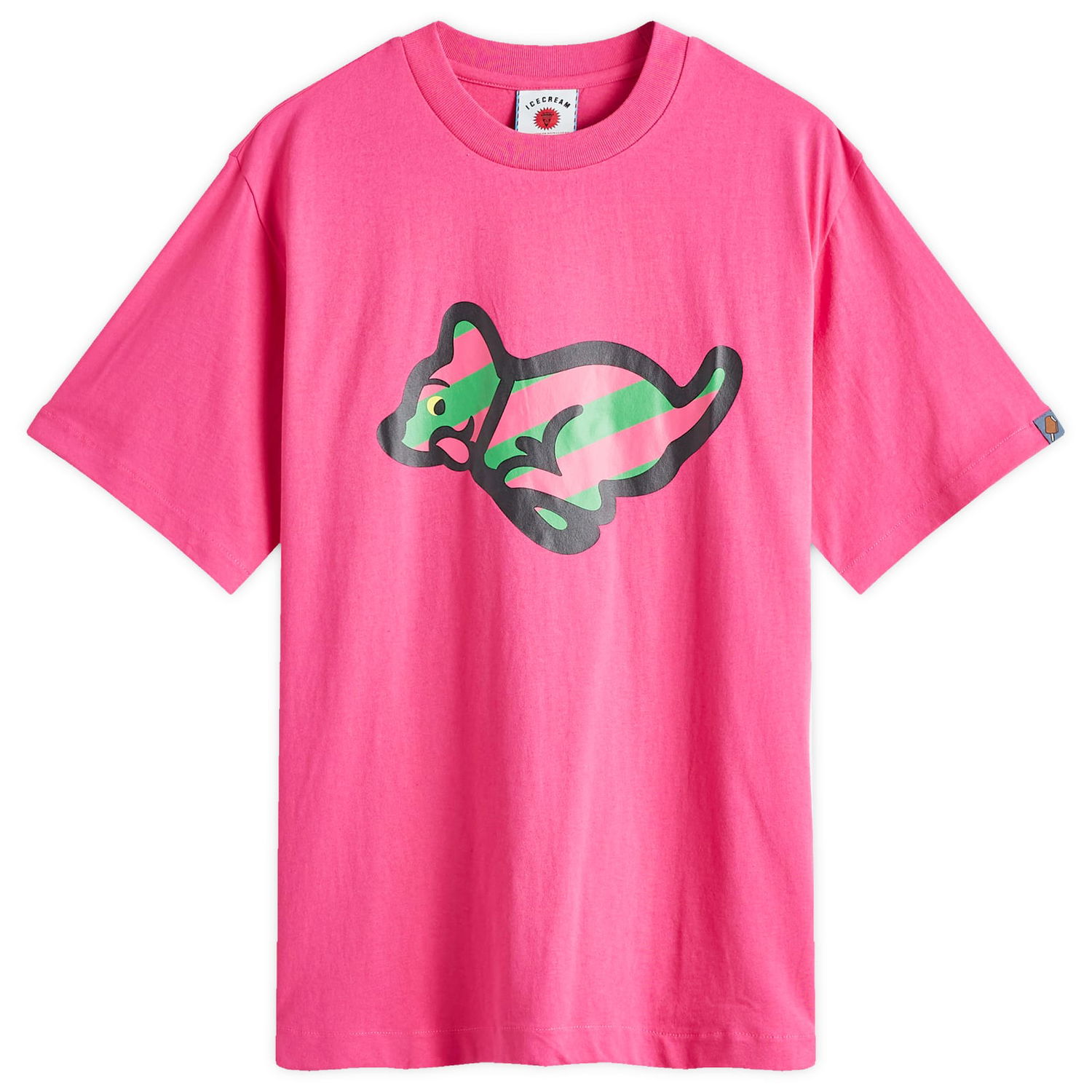 T-paita BBC IceCream ICECREAM Running Dog Graphic Tee, Size Large Vaaleanpunainen | IC24459-PNK, 0