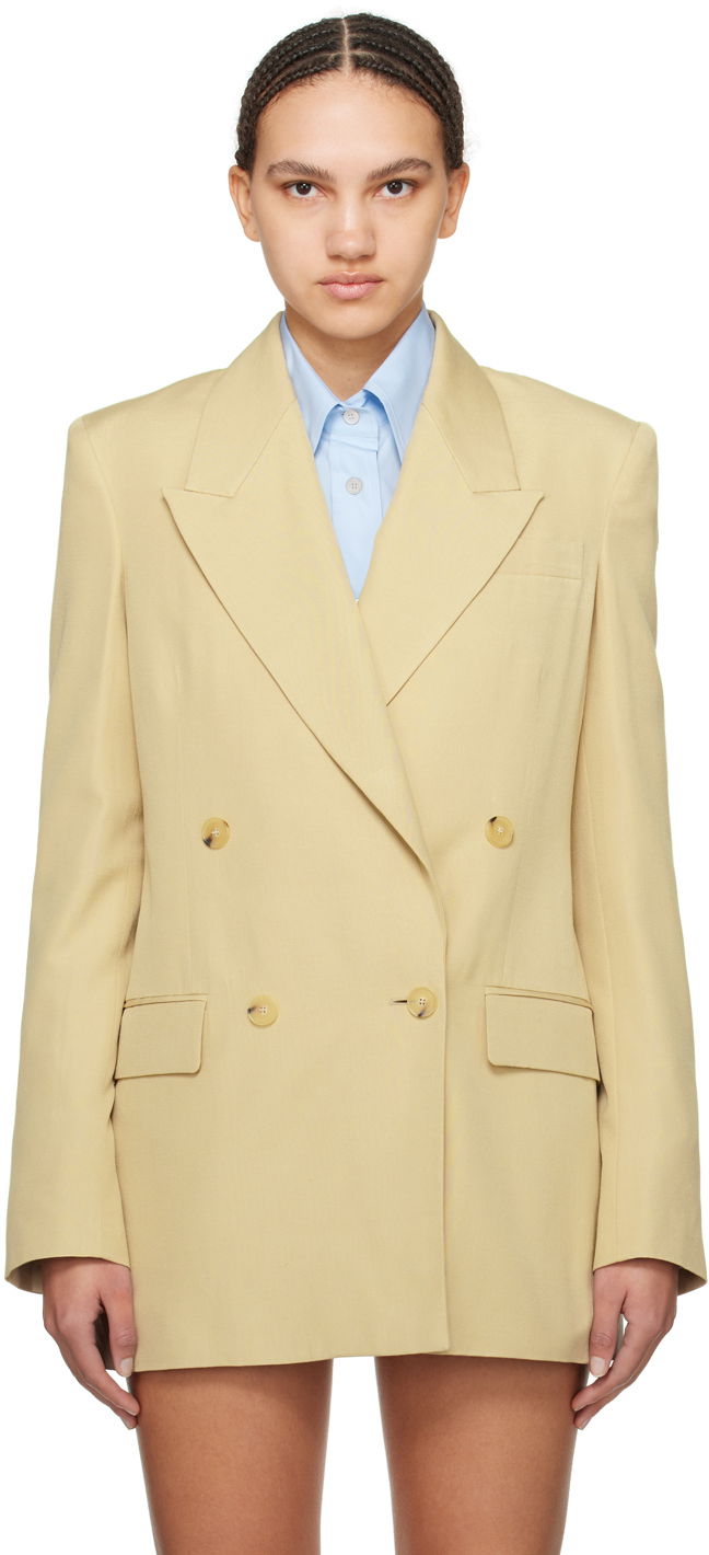 Takki Stella McCartney Double-Breasted Blazer Keltainen | 6500873DU701