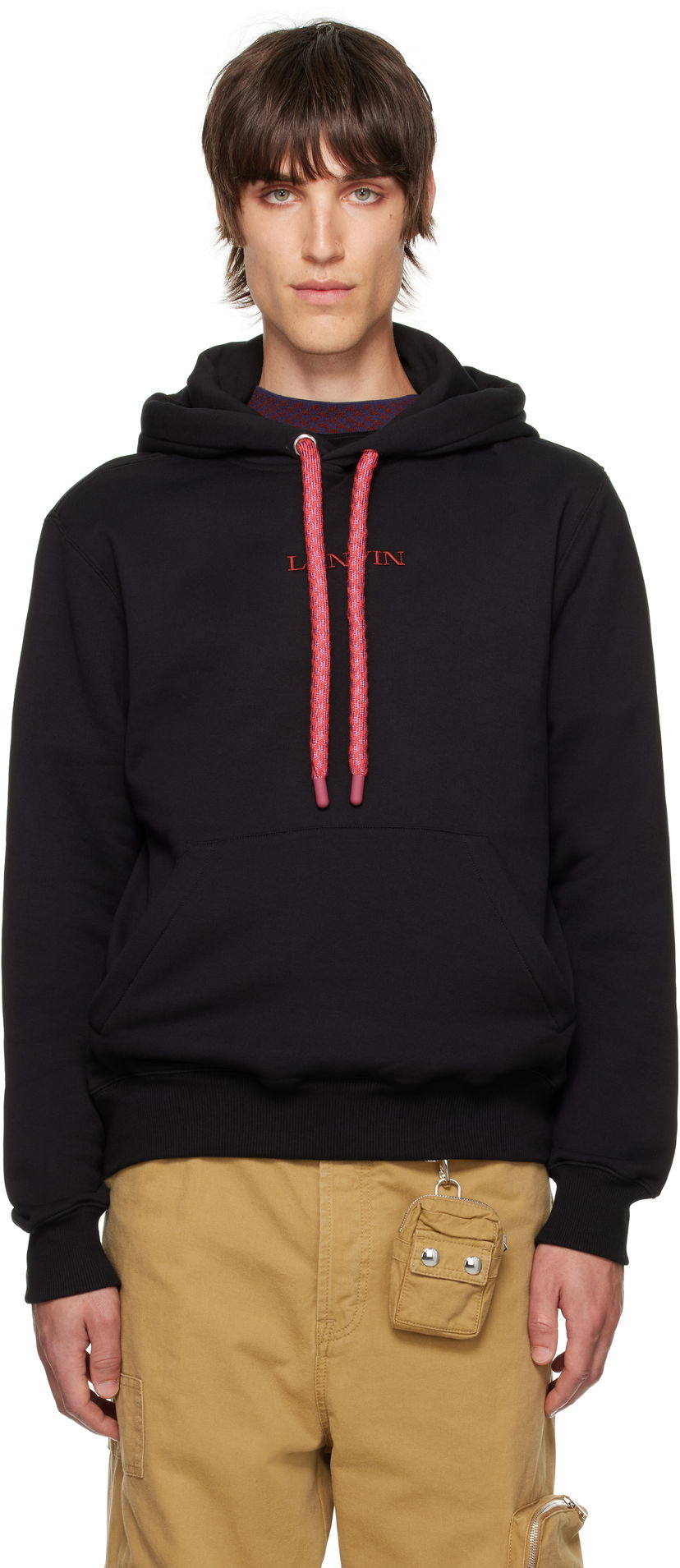 Huppari LANVIN Tubular Curb Hoodie Musta | RM-HO0001-J155-H24