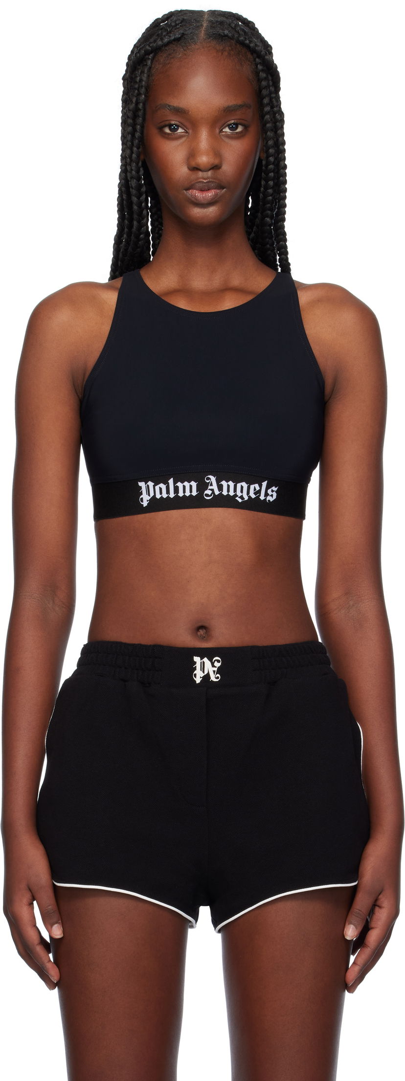 Tankkitoppi Palm Angels Classic Logo Sport Top Musta | PWVO024C99FAB0011001