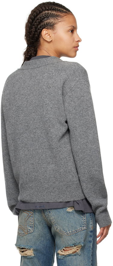 Villapaita We11done We11done Patch Pocket Cardigan Harmaa | WD-KC3-23-621-U-CH, 2