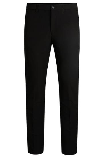 Housut BOSS Slim-Fit Water-Repellent Stretch Trousers Musta | 50534303