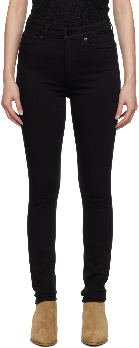 Jeans rag & bone Nina Slim-Fit Jeans Musta | WDD21S2664N5BL