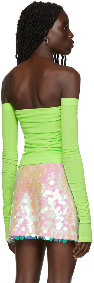 Tankkitoppi Helmut Lang Women's Twist Off-The-Shoulder Blouse Vihreä | M05HW503, 2