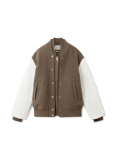 Takki AXEL ARIGATO Varsity Jacket with Knit Sleeves Ruskea | A3148002, 0