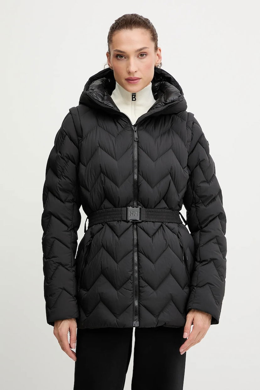 Puffer takki Helly Hansen Hooded Belted Chevron Puffer Jacket WINTER BLISS Musta | 54457