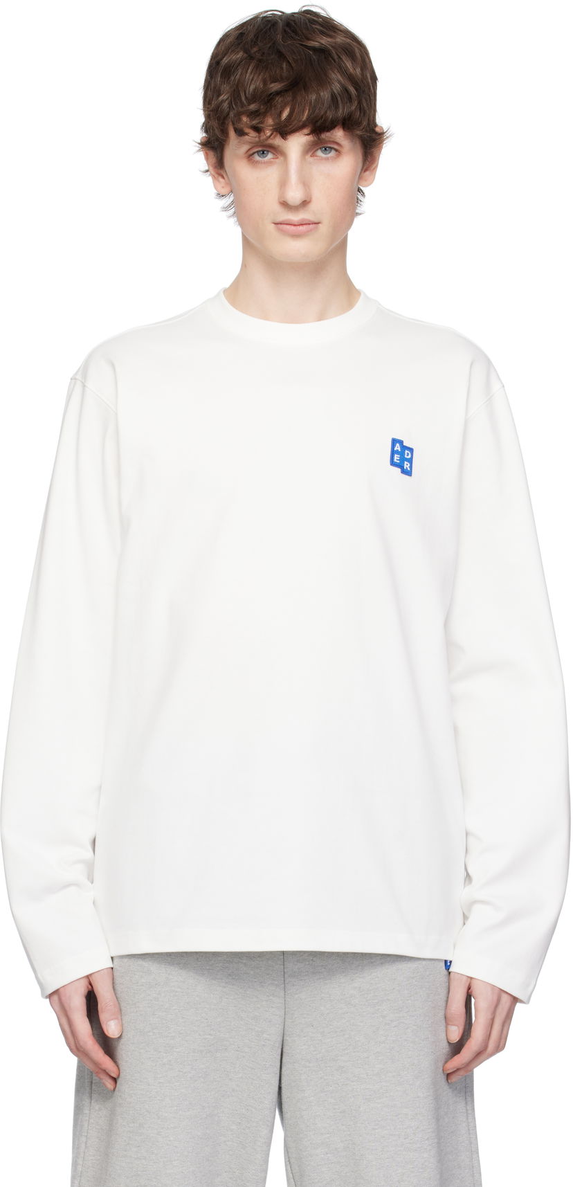 Villapaita ADER ERROR ADER error Sig; TRS Tag 01 Long Sleeve T-Shirt Valkoinen | BO42FYTS0201OW