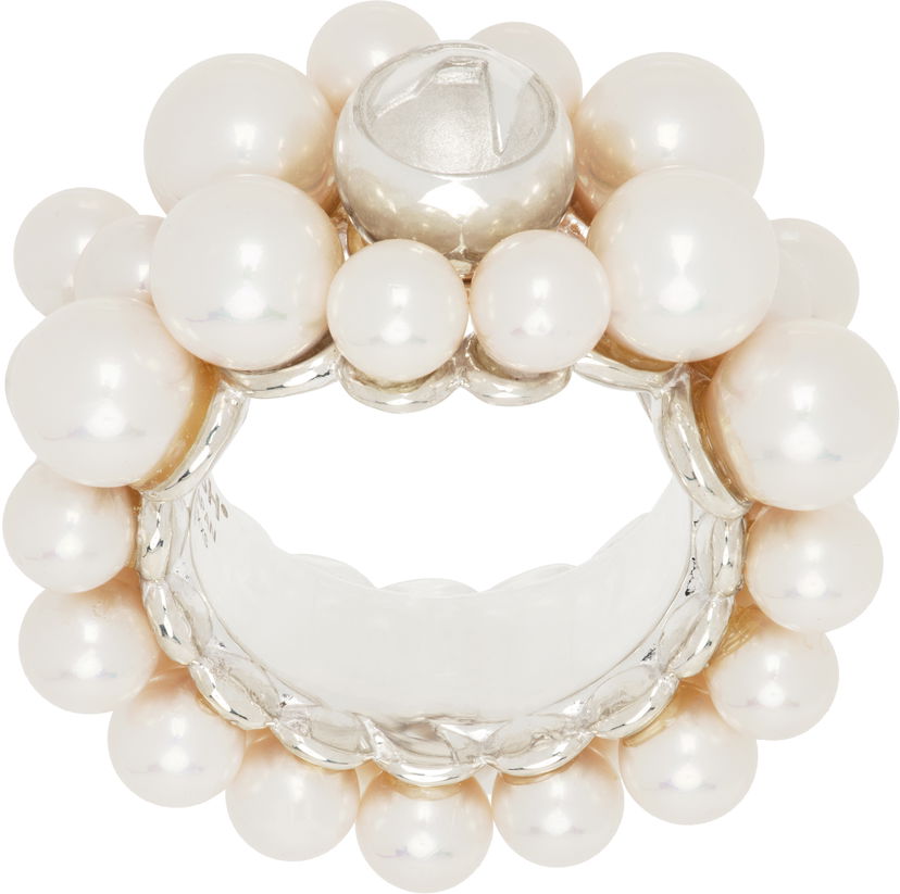 Sormus Ambush AMBUSH Pearl Mix Ring Valkoinen | BWOC005F24SIL0017200