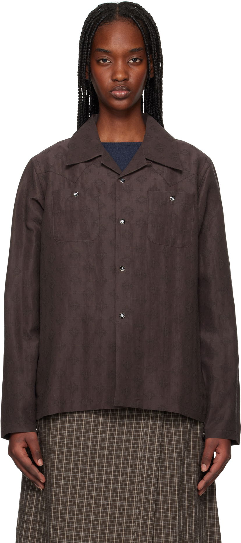Paita Needles Needles Cowboy One-Up Shirt Ruskea | QV254